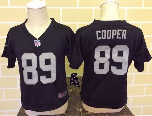 Toddler Nike Raiders #89 Amari Cooper Black Team Color Stitched NFL Elite Jersey - Click Image to Close